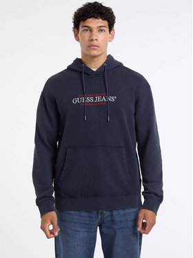 Guess Jeans Guess Jeans Mikina M5BQ33 KCPR1 Tmavomodrá Regular Fit