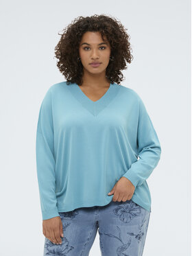 Fiorella Rubino Fiorella Rubino Sweter M248E002270N005 Turkusowy A-Line Fit