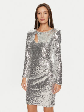 Rinascimento Rinascimento Rochie cocktail CFC0019792002 Argintiu Slim Fit