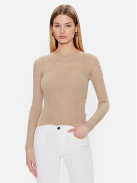 Guess Guess Sveter Niky W3GR32 Z36V0 Béžová Regular Fit