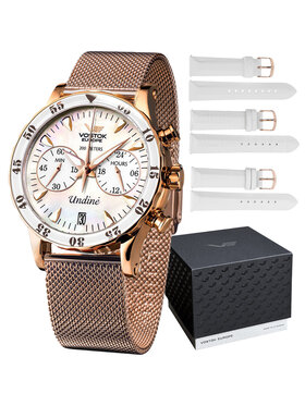 Vostok Europe Vostok Europe Zegarek VK64-515B528B Różowe złoto