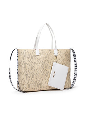 Tommy Hilfiger Tommy Hilfiger Borsetta Iconic Tommy Beach Tote AW0AW11346 Beige