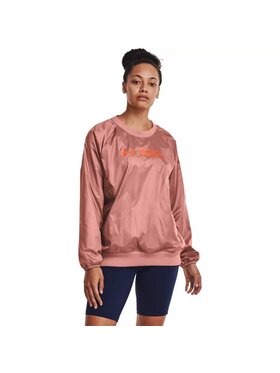 Under Armour Under Armour Bluza Recover Woven Shine Crew Brązowy Loose Fit
