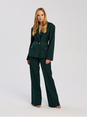 Marlu Marlu Spodnie materiałowe VIGO Zielony Classic Fit