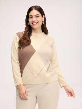 Fiorella Rubino Fiorella Rubino Maglione M455L008722N0S1 Crema Regular Fit