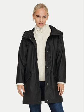 ONLY ONLY Kurtka przeciwdeszczowa Elisa 15261734 Czarny Regular Fit