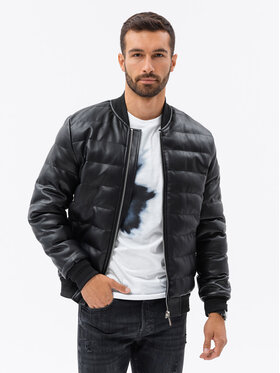 Ombre Ombre Kurtka bomber C602 Czarny Regular Fit