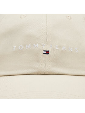 Tommy Jeans Šilterica Tjm Linear Logo 6-Panel Cap AM0AM12894 Écru