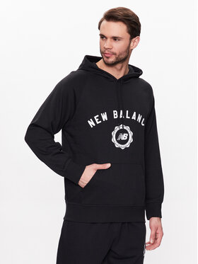 New Balance New Balance Pulóver Dukserica Sport Seasonal French Terry MT31901 Fekete Relaxed Fit