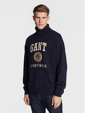 Gant Gant Bluză cu gât Crest Shield 8040133 Bleumarin Regular Fit