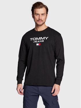 Tommy Jeans Tommy Jeans Тениска с дълъг ръкав DM0DM15681 Черен Regular Fit