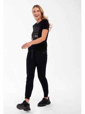 Volcano Volcano Spodnie dresowe N-MONSI Czarny Regular Fit