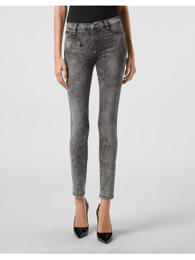 PHILIPP PLEIN PHILIPP PLEIN Jegginsy 6279 Szary Jegging Fit