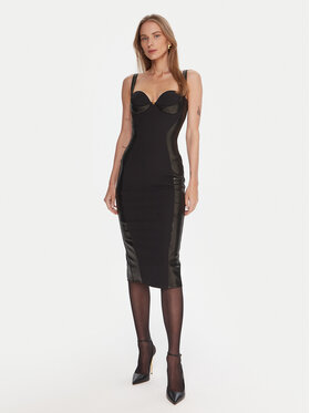 Elisabetta Franchi Elisabetta Franchi Cocktail obleka AB-838-57E2-V480 Črna Slim Fit
