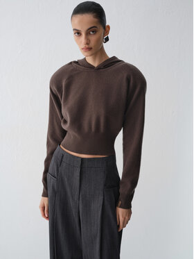 La Mania La Mania Bluza NANA Brązowy ciemny Basic Fit