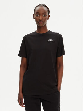 Kappa Kappa Футболка Logo Korpo Cafers 304J150 Чорний Slim Fit