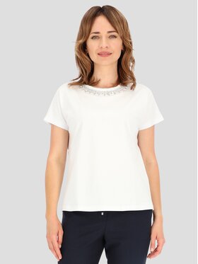 Perso Perso T-Shirt TCE243000F Biały Regular Fit