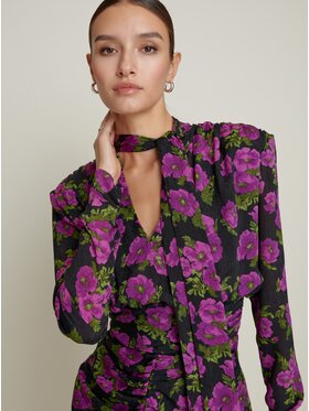 La Mania La Mania Sukienka codzienna VIVIENNE Czarny Classic Fit