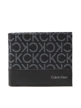 Calvin Klein Calvin Klein Nagyméretű férfi pénztárca Subtle Mono Bifold 5Cc W/Coin K50K509237 Fekete