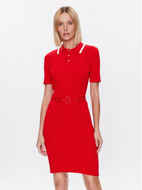 NAF NAF NAF NAF Плетена рокля Mpolo XENR11 Червен Regular Fit