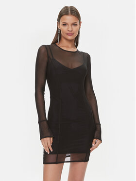 Patrizia Pepe Patrizia Pepe Hétköznapi ruha 2A2662/J163-K103 Fekete Slim Fit