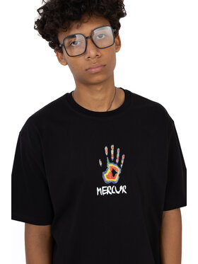 Mercur Mercur T-Shirt Palm Czarny Comfortable Fit