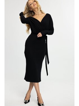 Nudyess Nudyess Sukienka dzianinowa Batwig Czarny Regular Fit