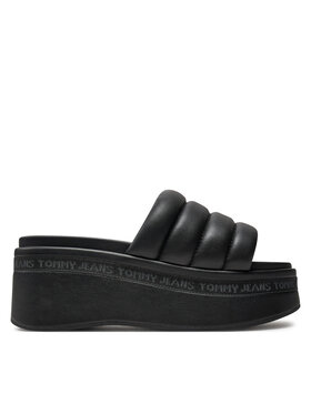 Tommy Jeans Tommy Jeans Şlapi Tjw Wedge Sandal EN0EN02455 Negru