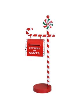 MIAhome MIAhome Skrzynka na listy metalowa Letters to Santa 51 cm Czerwony