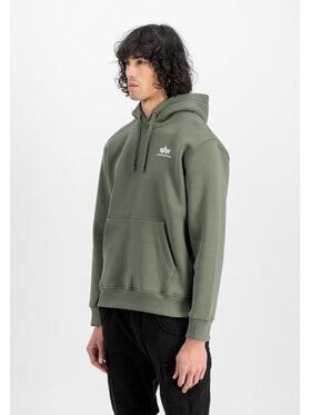 Alpha Industries Alpha Industries Bluza Basic Small Logo Hoodie Zielony Regular Fit