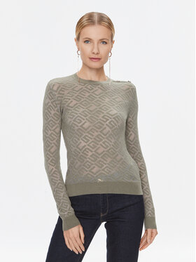 Guess Guess Svetr W4RR28 Z3C90 Zelená Regular Fit