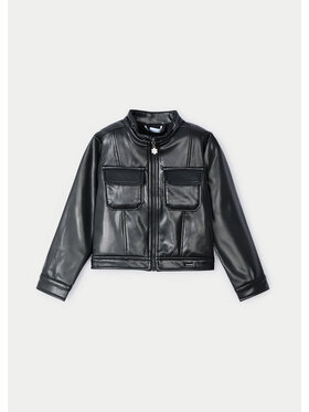 Mayoral Mayoral Куртка зі штучної шкіри 4483 Чорний Regular Fit
