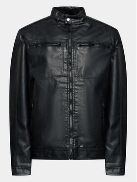 Brave Soul Brave Soul Giacca in similpelle MJK-JONES Nero Regular Fit