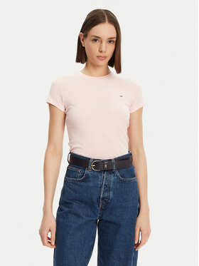 Tommy Jeans Tommy Jeans T-Shirt DW0DW20459 Růžová Slim Fit