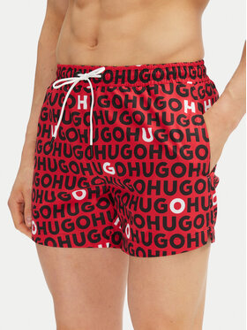 HUGO HUGO Szorty kąpielowe Tortuga 50535412 Czerwony Regular Fit