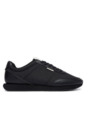 Calvin Klein Calvin Klein Laisvalaikio batai Retro Runner T Lth Aop Ny HM0HM02213 Juoda