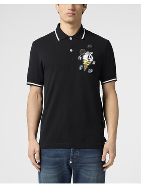 PHILIPP PLEIN PHILIPP PLEIN Polo 30559 Czarny Slim Fit