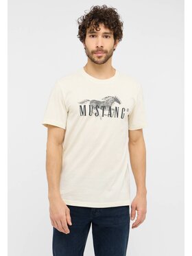 Mustang Mustang T-Shirt Style Austin Biały Regular Fit