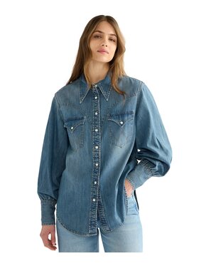 Wrangler Wrangler Koszula jeansowa 112386774 Niebieski Regular Fit