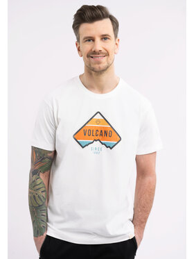 Volcano Volcano T-Shirt T-VOLCANO Écru Comfort Fit