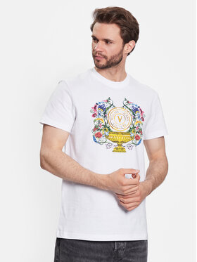 Versace Jeans Couture Versace Jeans Couture T-Shirt 74GAHF01 Bílá Regular Fit