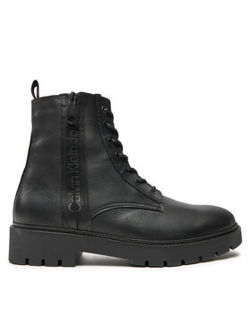 Calvin Klein Jeans Calvin Klein Jeans Μπότες Combat Mid Laceup Boot W Zip YM0YM00262 Μαύρο