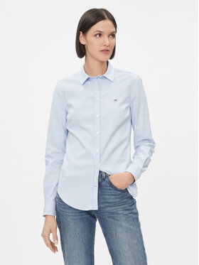 Gant Gant Krekls Slim Stretch Oxford 4300141 Zils Slim Fit