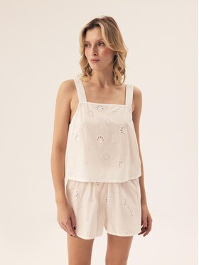 Esotiq Esotiq Piżama 43257 Biały Regular Fit