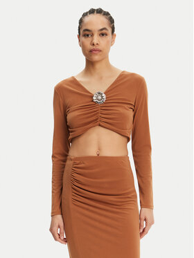 ViCOLO ViCOLO Блузка UD0026 Коричневий Slim Fit