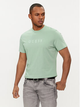 Guess Guess T-Shirt M2BP47 K7HD0 Zielony Slim Fit