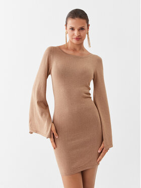Liu Jo Liu Jo Kootud kleit CF3189 MS32N Kuldne Regular Fit
