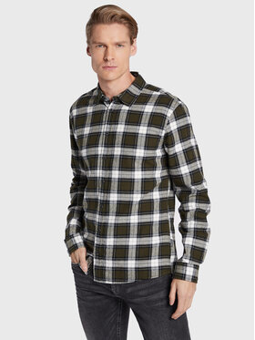 Blend Blend Camicia 20714601 Verde Regular Fit