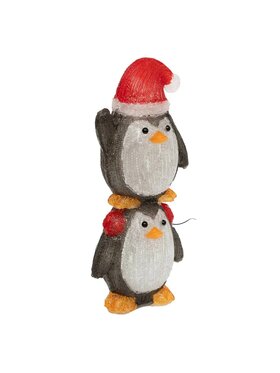MIAhome MIAhome Figurka Dekoracja świetlna zewnętrzna, Pingiwnki, 60 LED, 49 cm Kolorowy