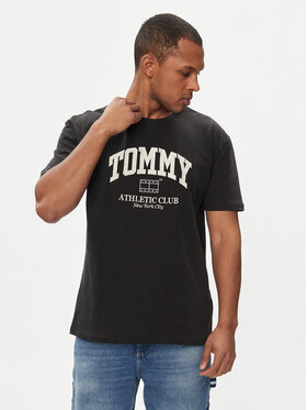 Tommy Jeans Tommy Jeans T-shirt Athletic Club DM0DM18557 Crna Regular Fit